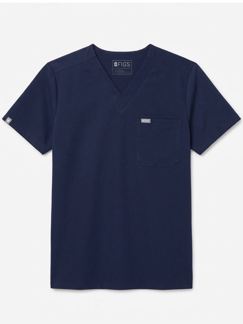 FIGS Leon Technical Collection Scrub Top Men's Size Large Blue Medical